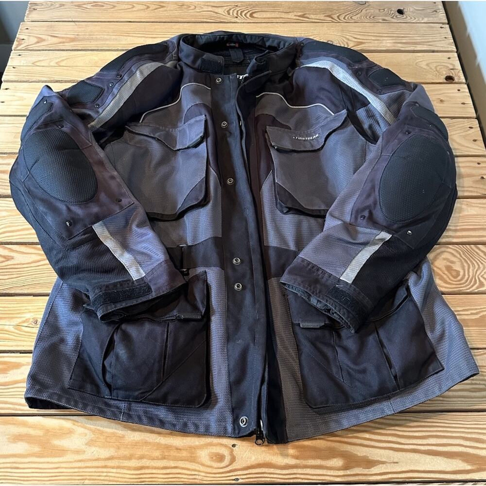 First Gear Premium Protective Riding Coat Jacket Size 2XL Men’s Black